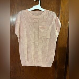NWT Lightweight Pink Knit Sleeveless Sweater